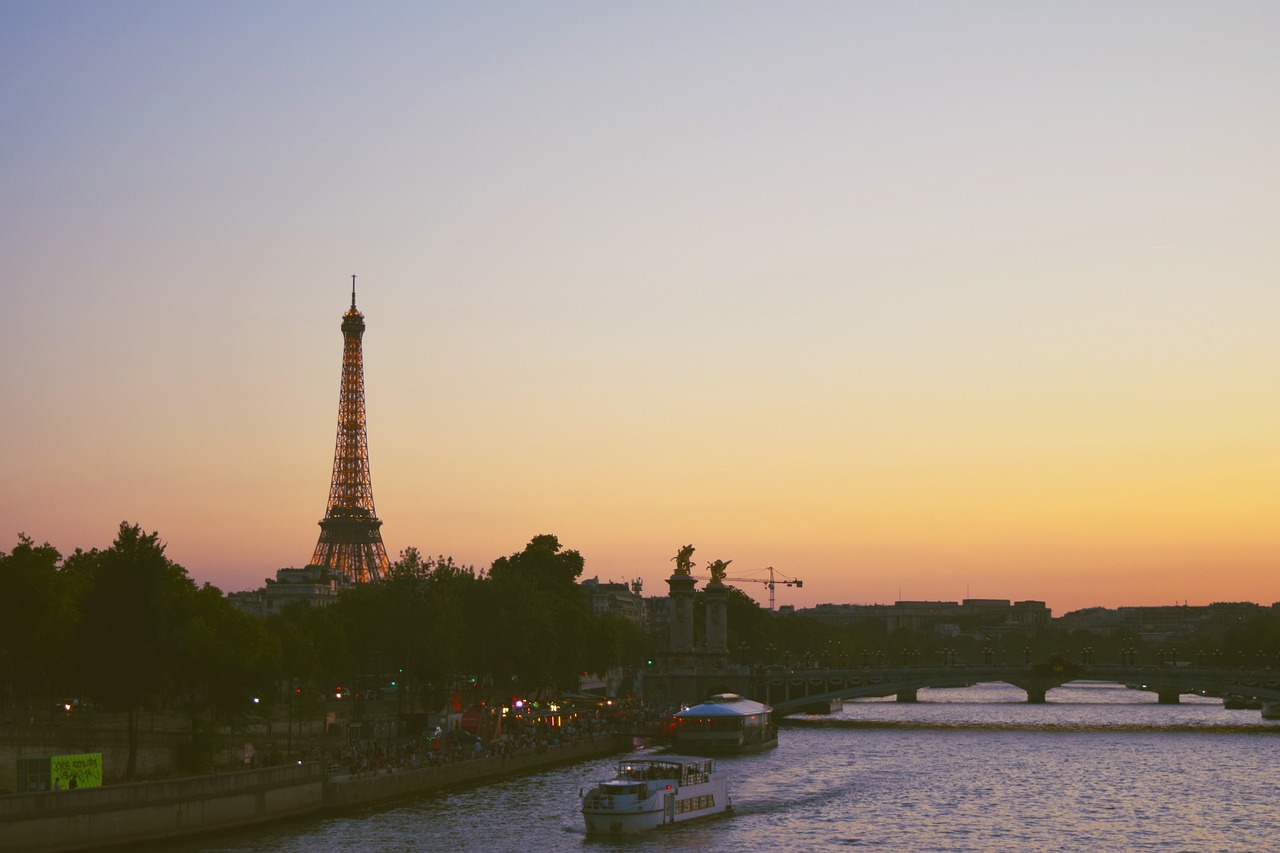 coucher de soleil à paris