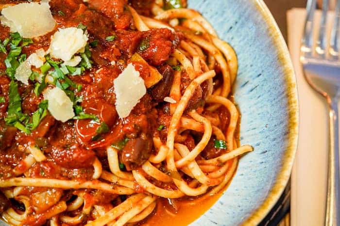 Diner Italien menu